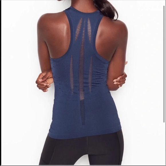 NWT Victoria’s Secret Navy Blue Seamless Tank - Picture 2 of 9